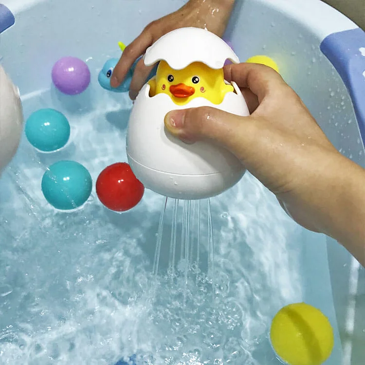 Water Fun Mini Rubber Kids Bath Toys Yellow Ducks Fishing Net Swimming Rings