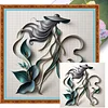Walking Woman And Flowers - 11CT Stamped Cross Stitch - 40*40cm