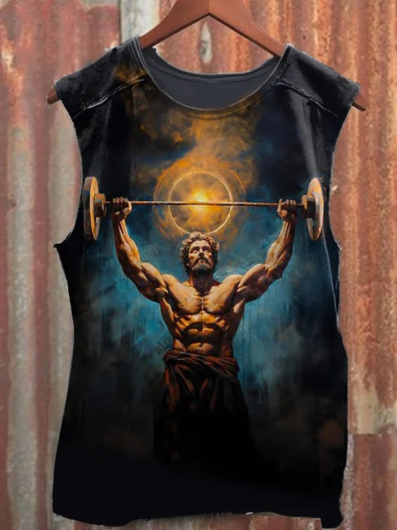 Men's Zeus Weightlifting Print Workout Tank Top