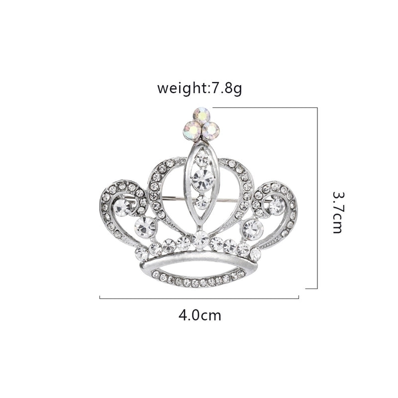 Minimalist Pin Crown Alloy Rhinestone Zircon Women’S Brooches
