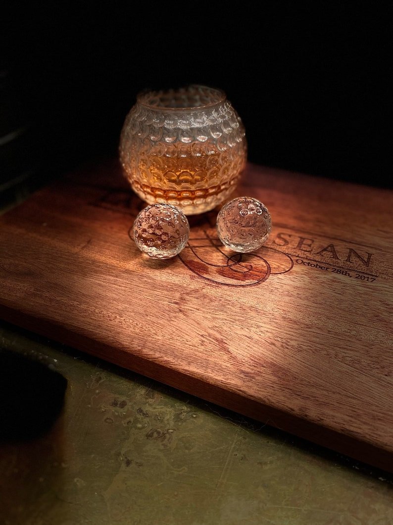 Golf Ball Whiskey Chillers and Whiskey Glass