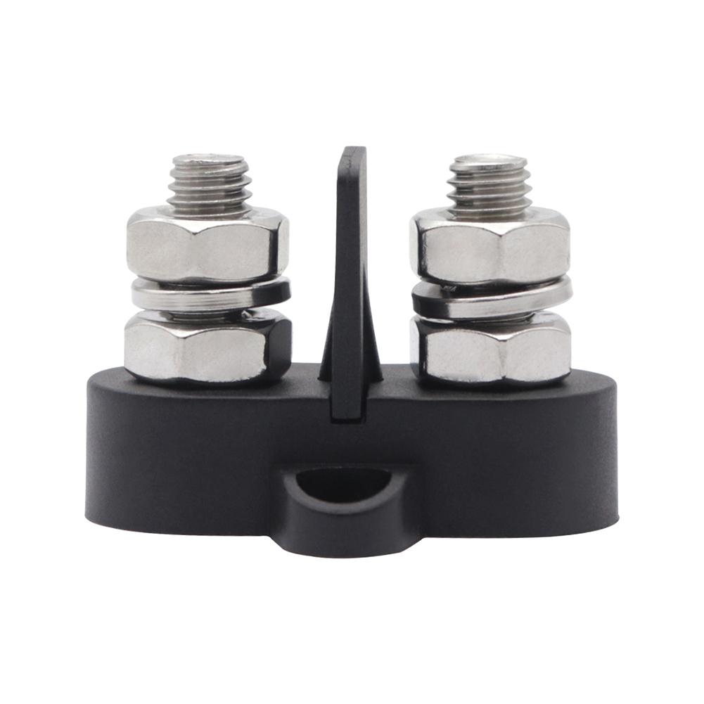 

Truck RV Heavy Duty Dual M8 Bus Bar Terminal Blocks Power Distribution Stud, Black, 501 Original