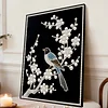 DIY Pearl Painting Magpie with Frame for Home Wall Decor(30x40cm)