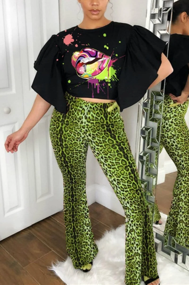 Fashion Bat Sleeve Top Multicolor Set