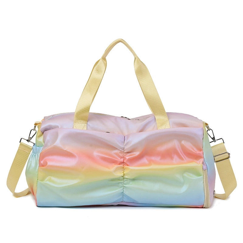 Unisex Streetwear Gradient Color Oxford Cloth Waterproof Travel Bags