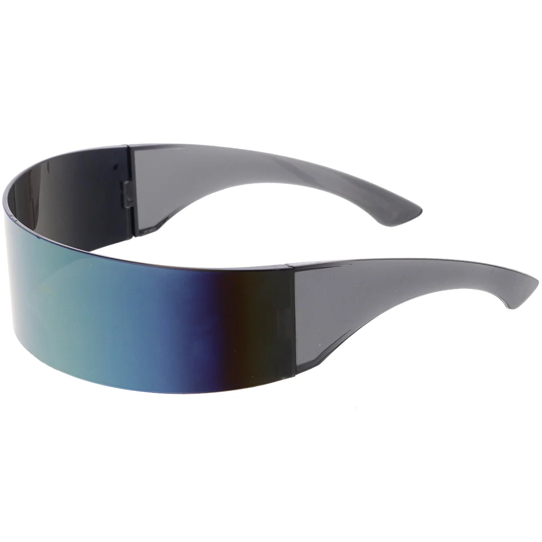 Futuristic Wrap Around Monoblock Shield glasses