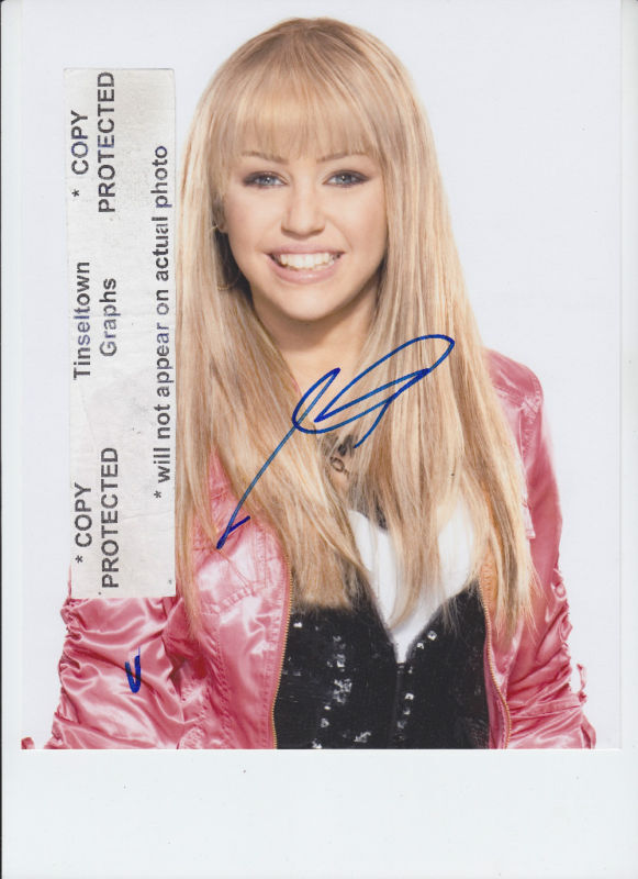 Miley Cyrus - signed 8x10