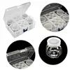 4Psc Pumpkin +8Pcs Round Bottles Diamond Painting Containers Multi Purpose Portable Plastic Case Box with Stickers & Compartments Arts Crafts Storage Bottle for Hardware Rhinestone (8PCS)