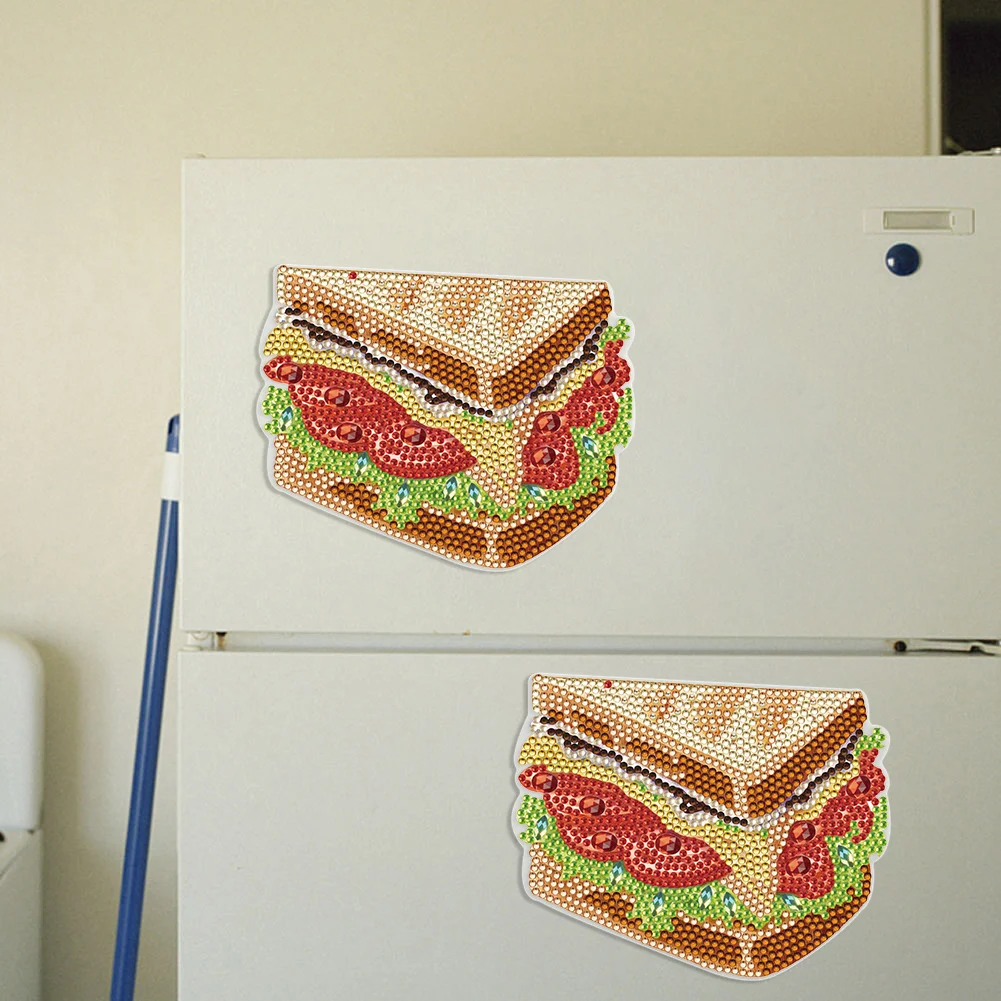 1pcs DIY Sandwich Diamond Painting Magnets Refrigerator for Adults Kid Office Car Fridge