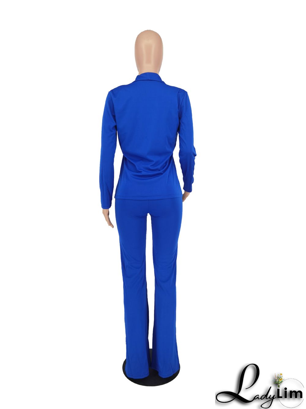 Women's Solid Long Sleeve Blazer And Pants Three-Piece Suits