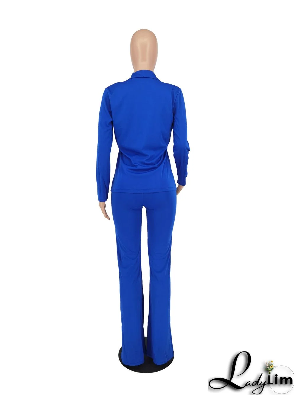 Women's Solid Long Sleeve Blazer And Pants Three-Piece Suits