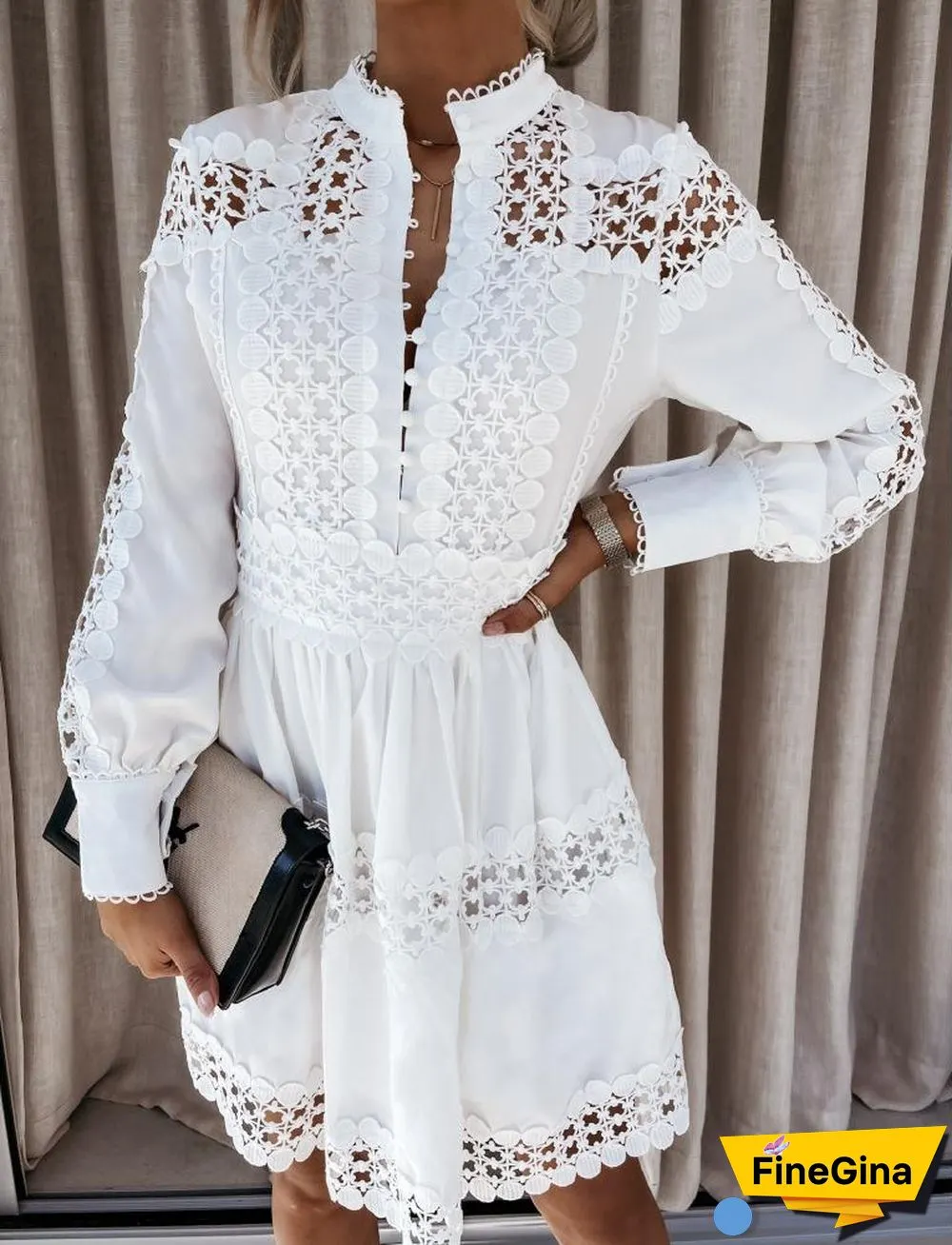 Lace Hollow Autumn Dress