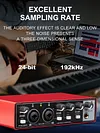 MD22 Audio Sound Card 48V Phantom Power USB Audio Interface for Guitar Recording