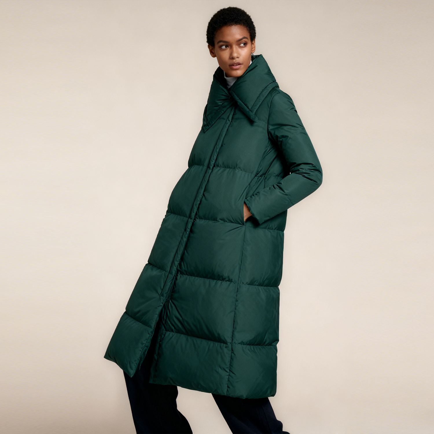Women's Down Jacket A-line Thick Loose REAL SILK LIFE