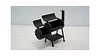 Double barrel mini smoker grill home/outdoor portable small grill