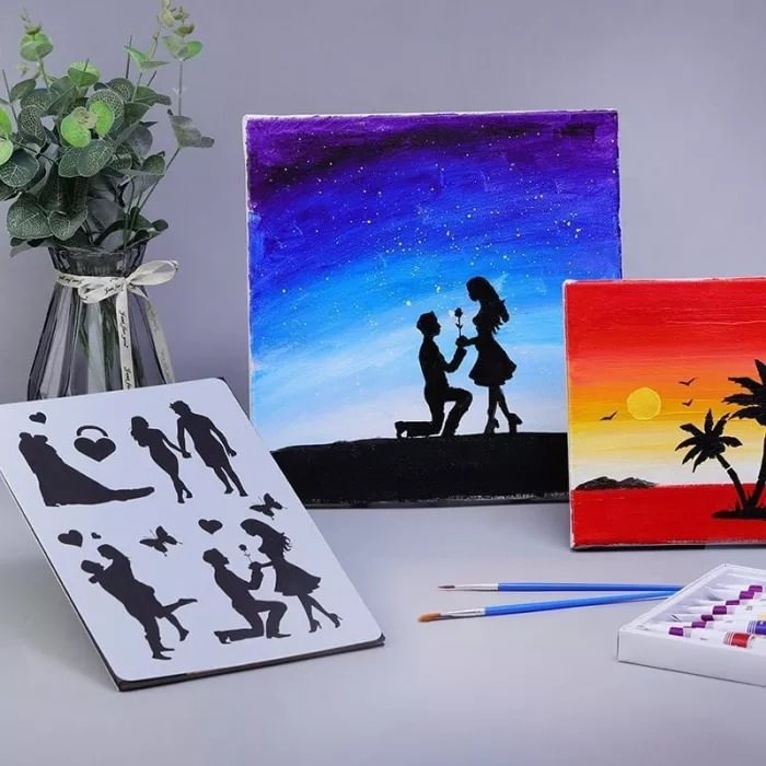 Fast Draw Stencil Art Templates(12pcs)