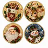 [Upgrade]4Pcs Acrylic Special Shape Xmas DIY Waterproof Diamond Painting Coaster Kit