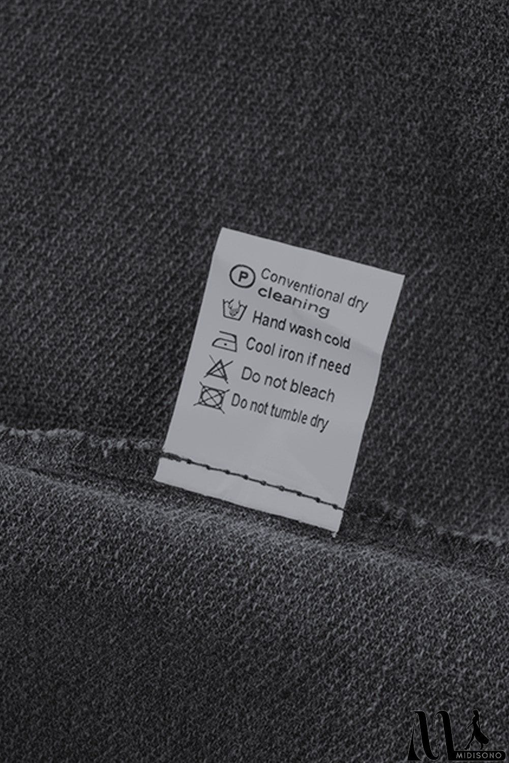 MidiSono - Zipped Front Stitching Hooded Sweatshirt