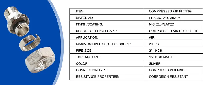 AnciMoon Straight Fitting Connector - 3/4-Inch Tubing To 3/4-Inch Male NPT Thread Adapter