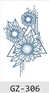 Temporary Waterproof Tattoo Stickers Butterfly Deer Rabbit Flower Juice Ink Lasting Boy Girl Chest Neck Hand Fake Bracelet Tatoo