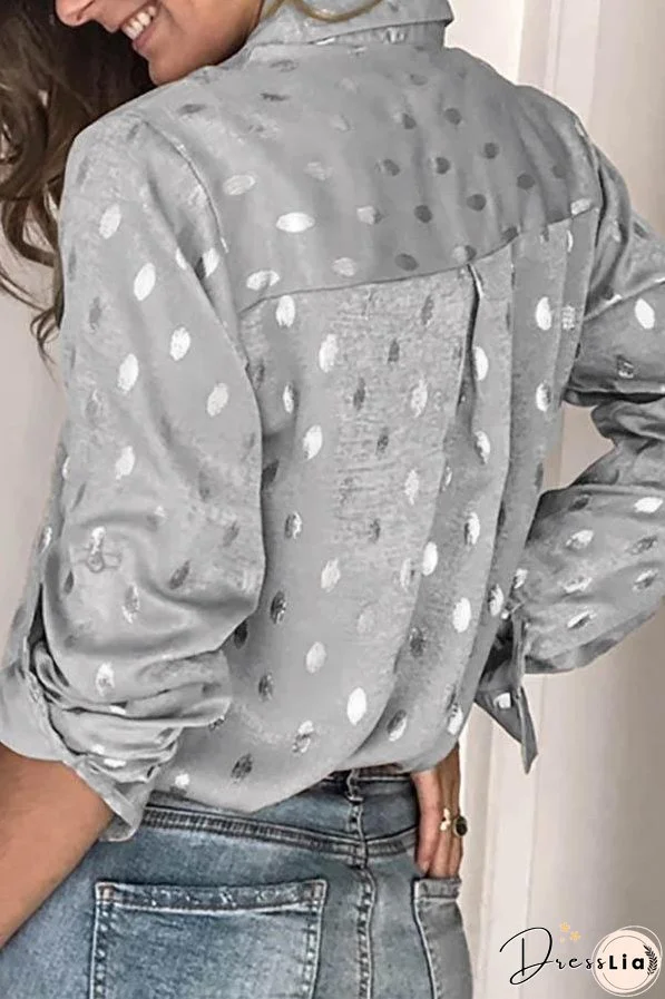 Loose Long Sleeve Lapel Top