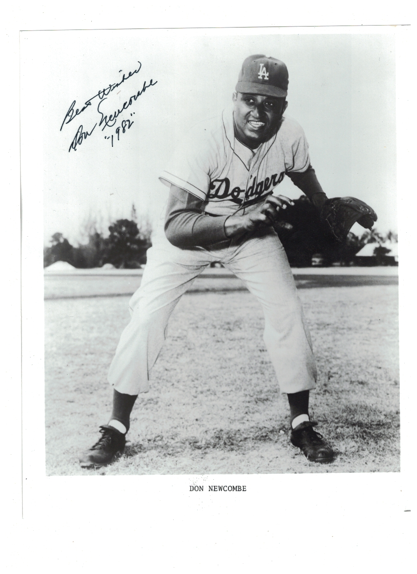 Don Newcombe Brooklyn Dodgers Signed 8 x 10