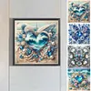 Blue Heart- Round AB Drills Diamond Painting(35x35cm)