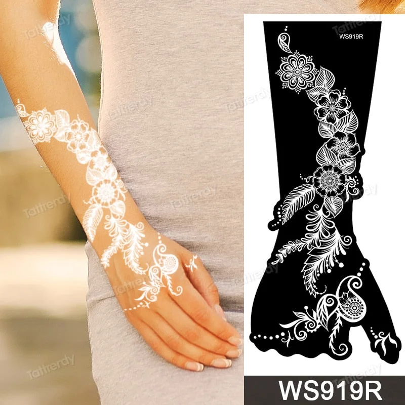 1 Sheet Flower Lace Henna Stencil Body Art Temporary Tattoo Sticker Airbrush Print Stencil Stamp Plates Template Mandala Wedding