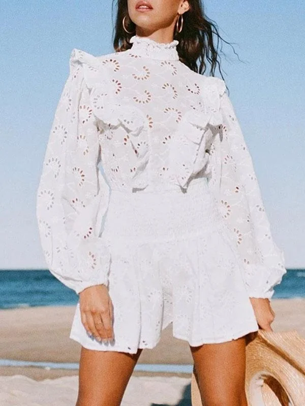 Long sleeve ruffle dress