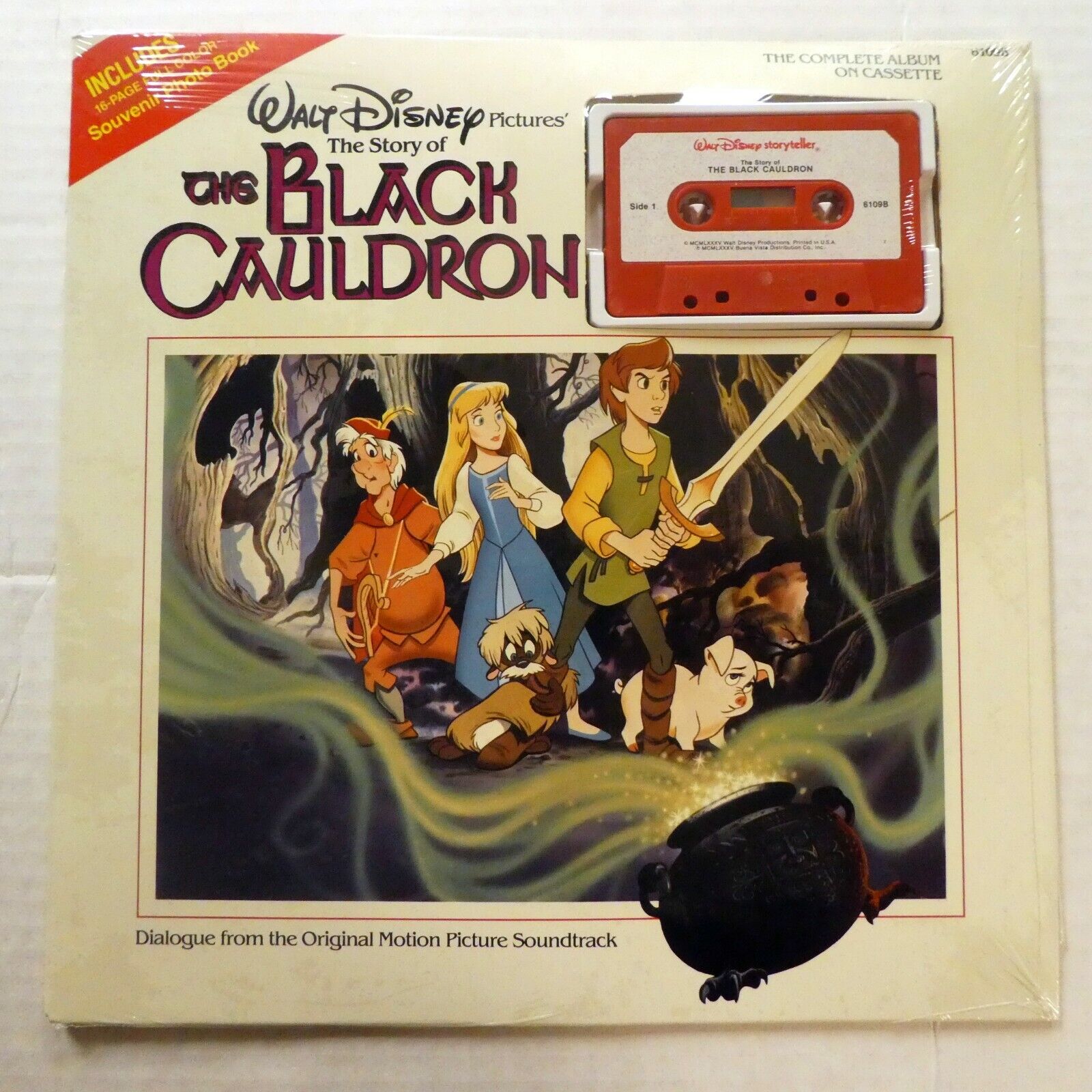 The Story Of BLACK CAULDRON Cassette SEALED w/ 16-page Photo Poster painting BOOK LA 6