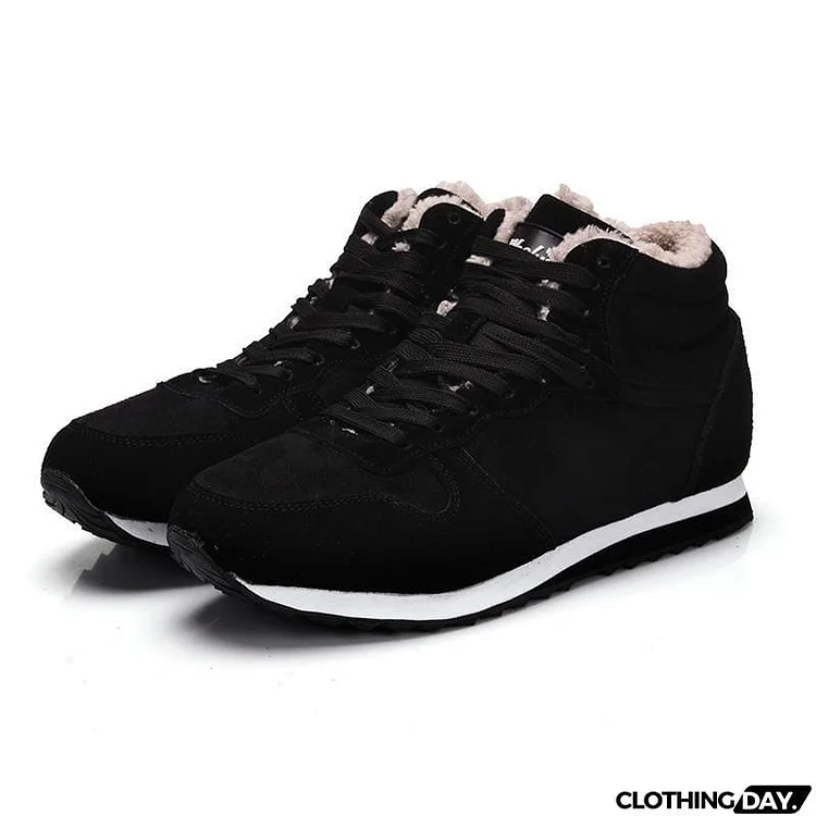 Winter Lace Up Snow Sneakers Warm Fur Lined Shoes