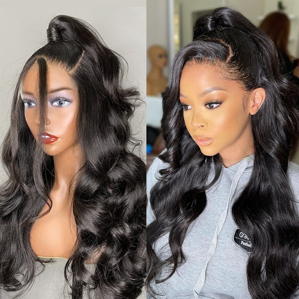 Black Body Wave Long Wigs Curly Hair Daily Type US Mall Lifes