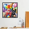 Diamond Painting-5D Full Round Drill Clown(40*40 CM)