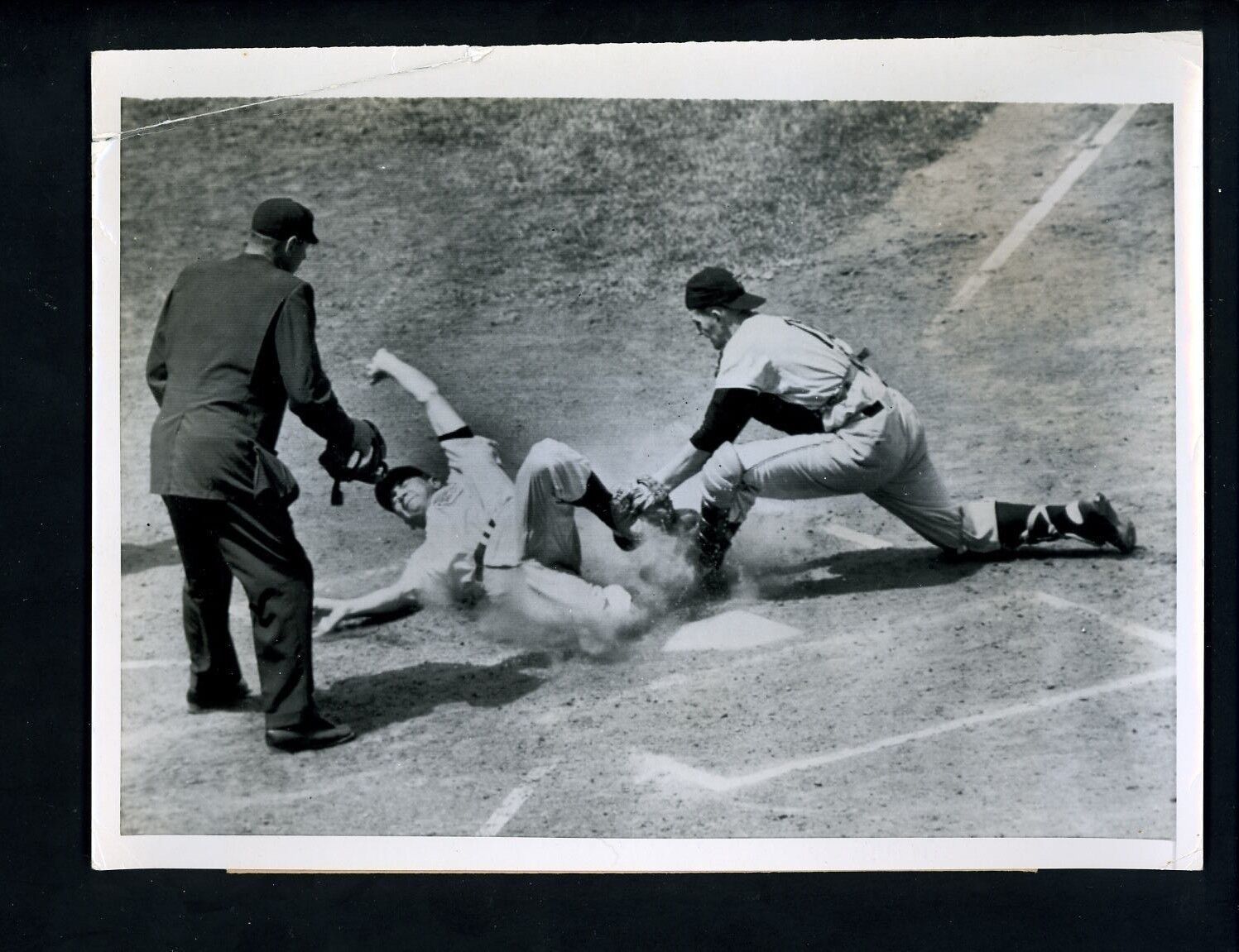 Hank Sauer Jack Shepard 1954 Type 1 Press Photo Poster painting Chicago Cubs Pittsburgh Pirates