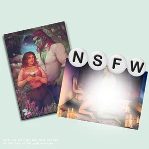 Pornhint Tangling With Trolls NSFW DoubleSided Art Print 5"x7" NSFW