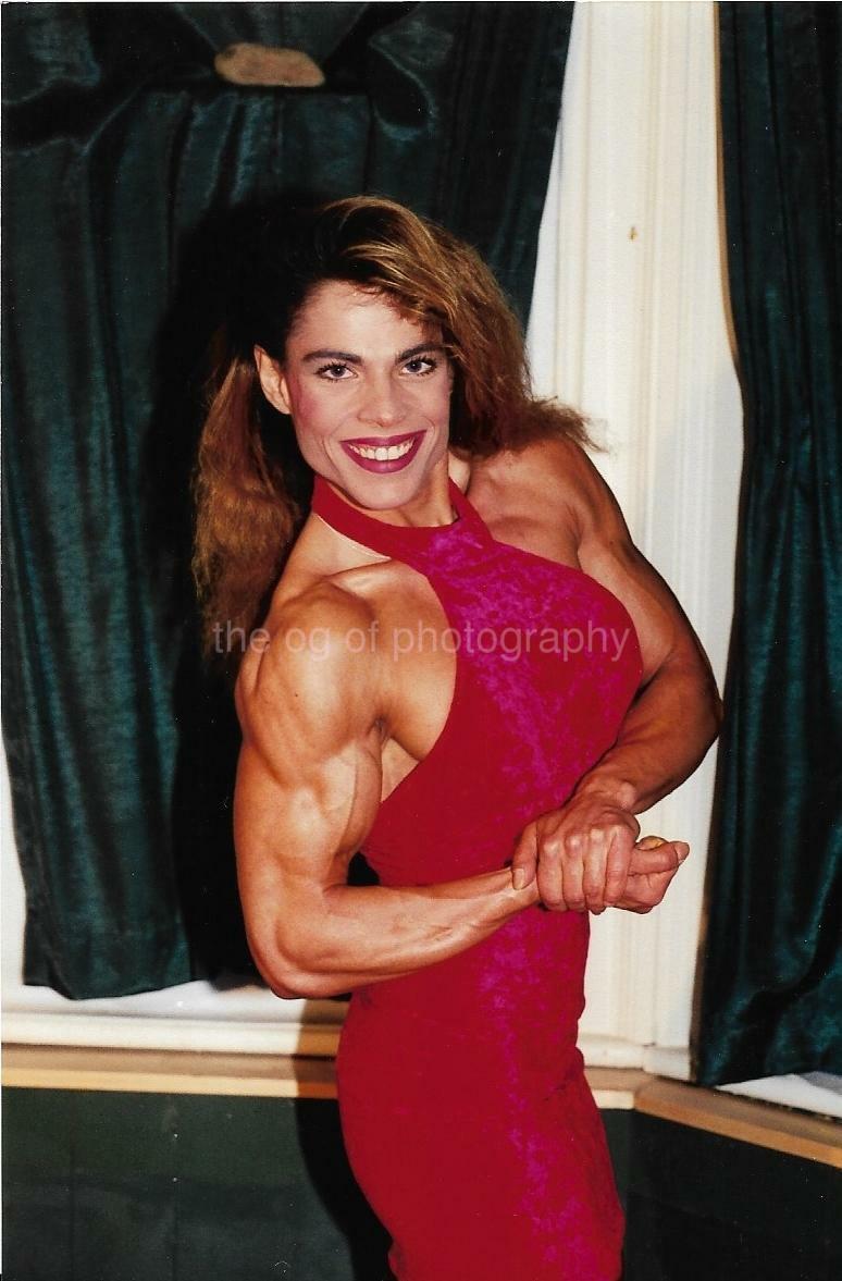 VICKI LESTANKO Female Bodybuilder 80's 90's FOUND Photo Poster painting Muscle Woman EN 18 18 P