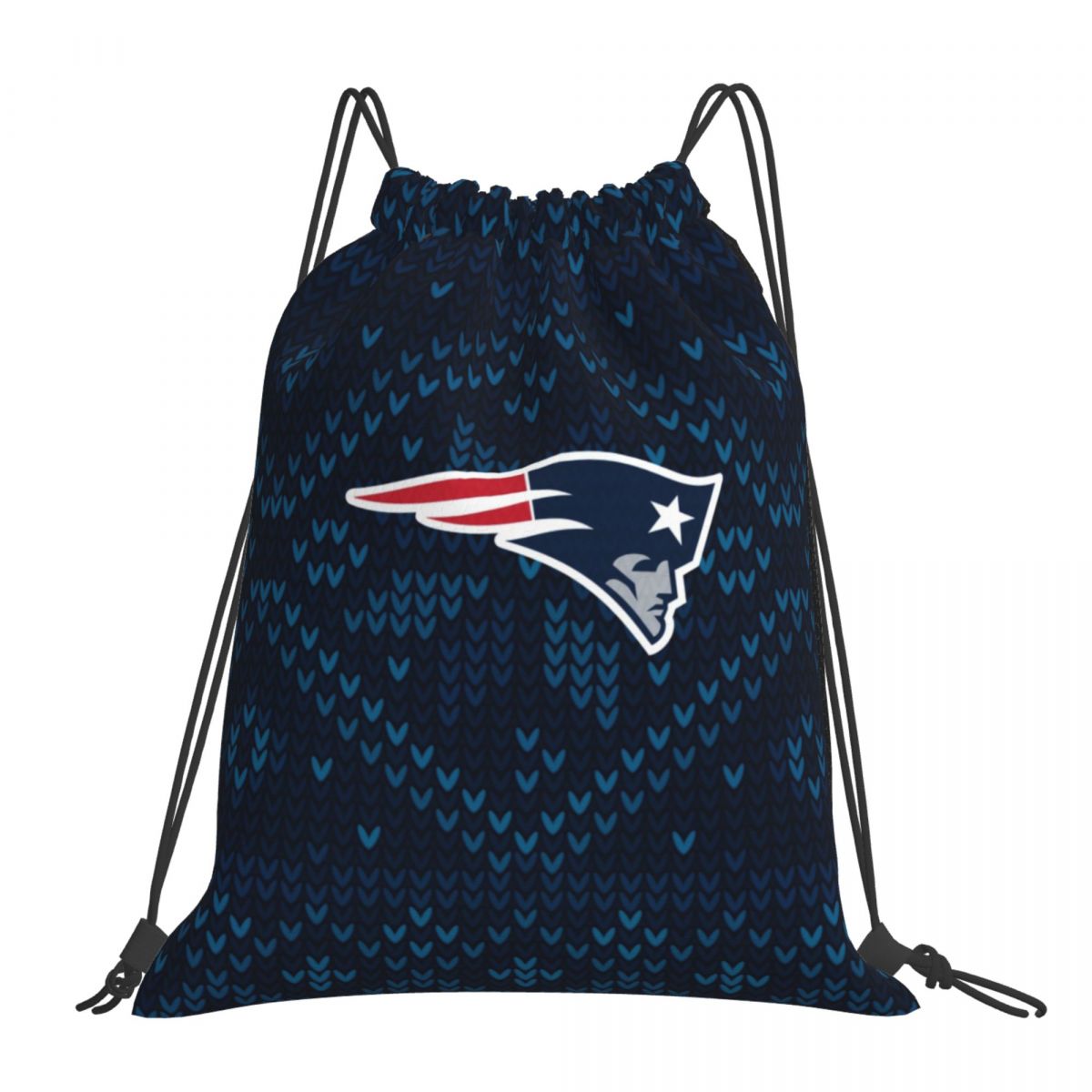 New England Patriots Logo Winter Blue Drawstring Bags for School Gym