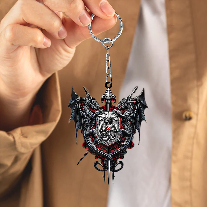 VigorDaily Gift For Dragon Lover Acrylic Keychain DK028