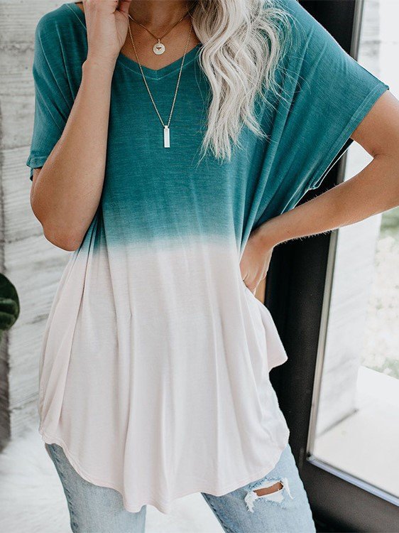 Casual Short Sleeve Shift Shirts & Tops