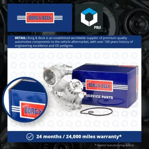 Water Pump fits BMW 645 E63, E64 4.4 03 to 05 N62B44A Coolant B&B 11517524522 Parts