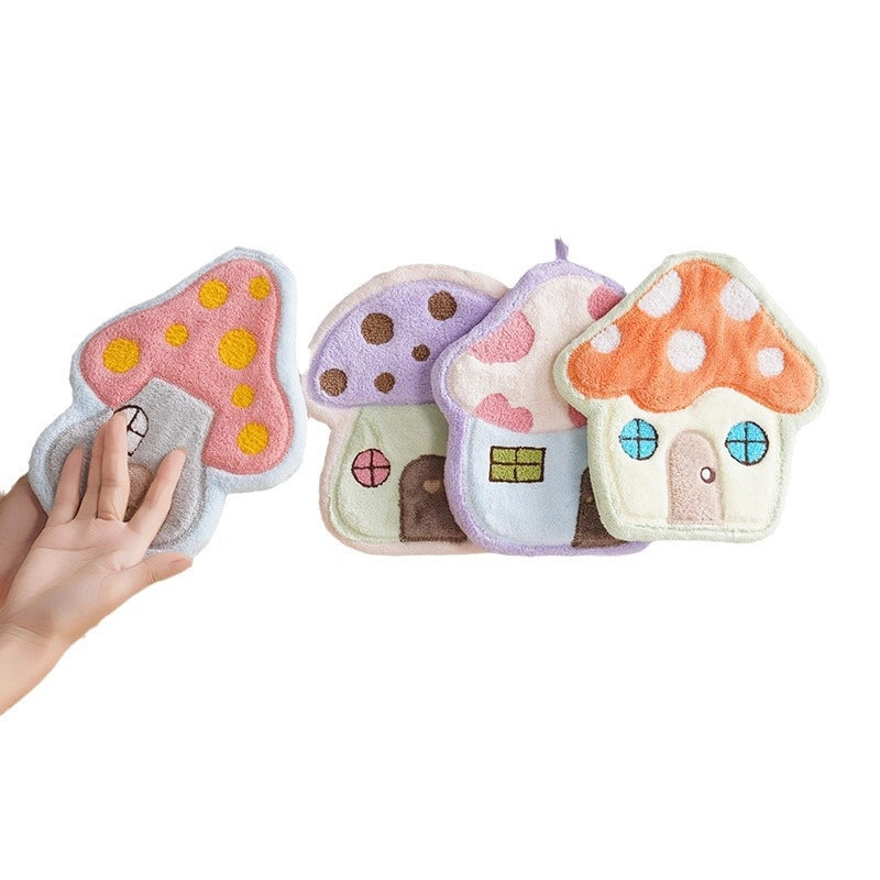 Minimalist Classic Style Mushroom Coral Fleece Towels Towels