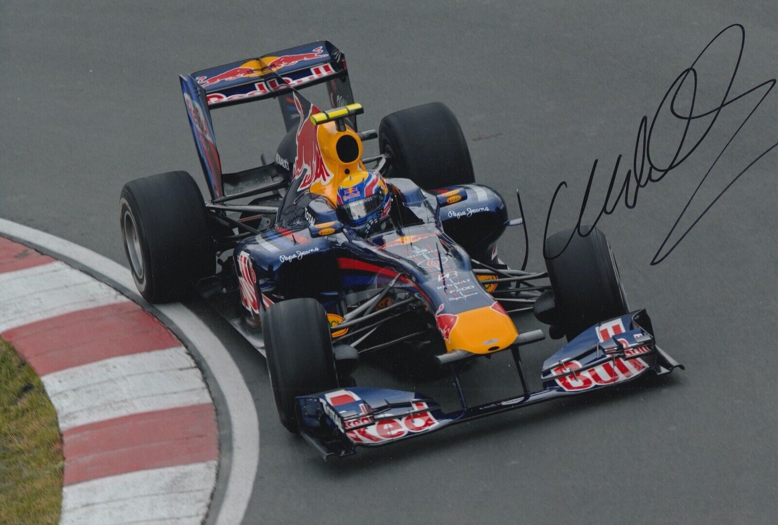 Mark Webber Hand Signed 12x8 Photo Poster painting F1 Autograph Red Bull Racing 7