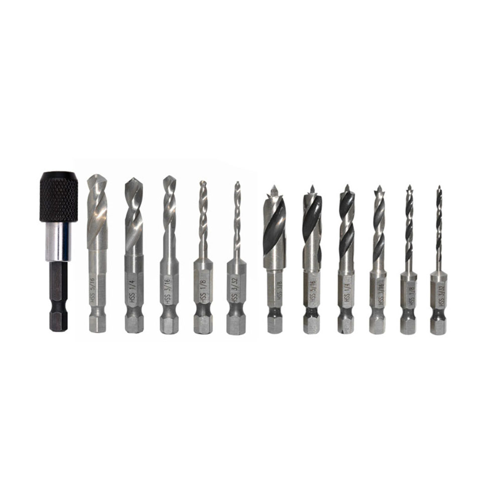 

12pcs Sharp Hexagonal Shank Three-Point Drill Bit Electric Twist Drill Bit, 501 Original