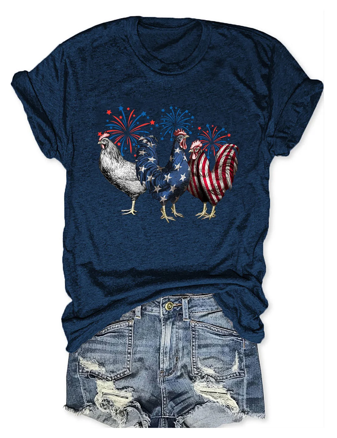 Patriotic USA Chicken 4th Of July T-shirt