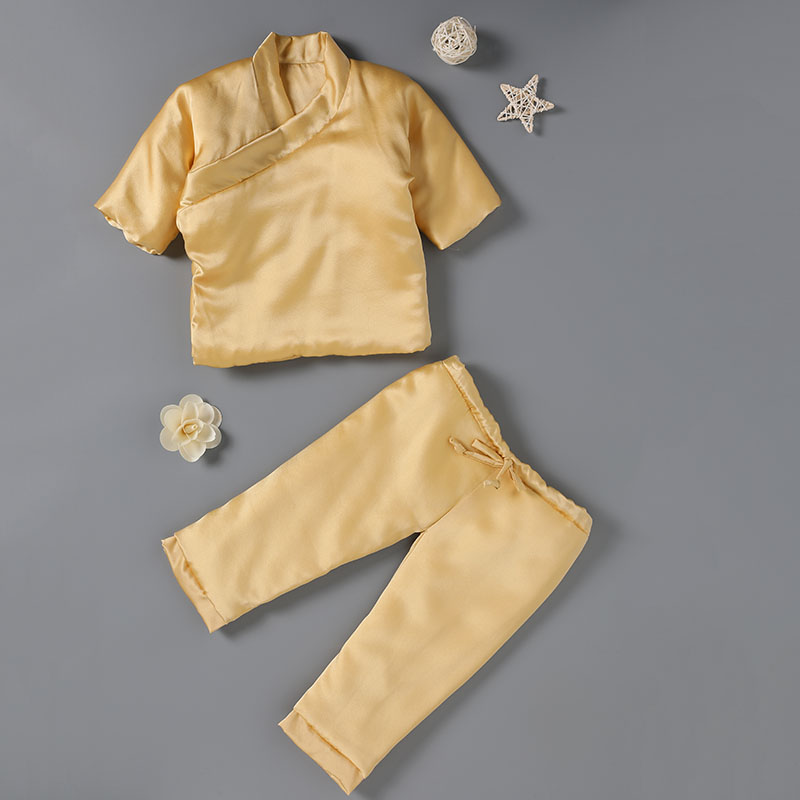 Baby Silk Padded Jacket Yellow