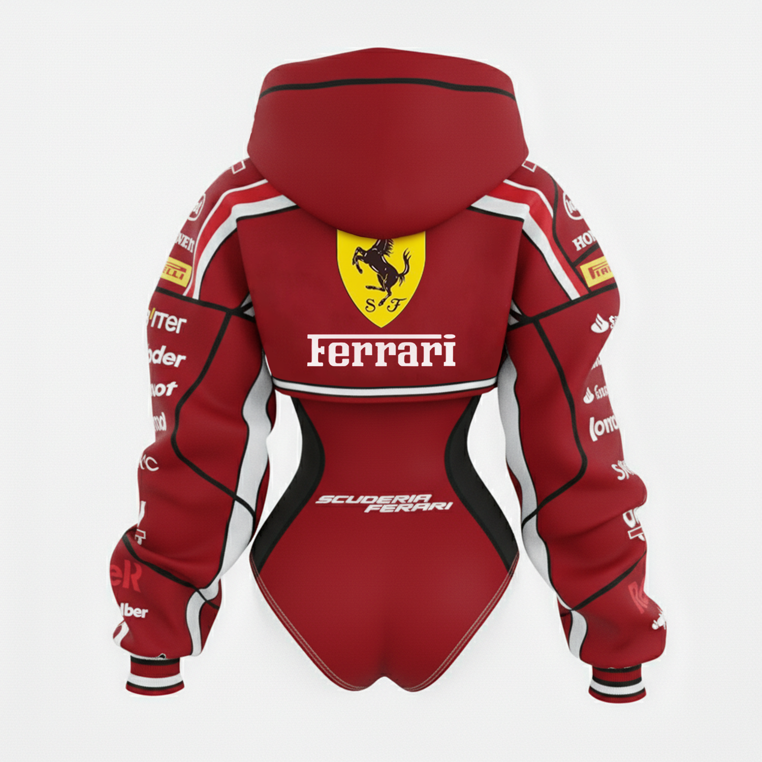 2026 New Women's Racing Team Logo Digital Print Irregular Cut Suit