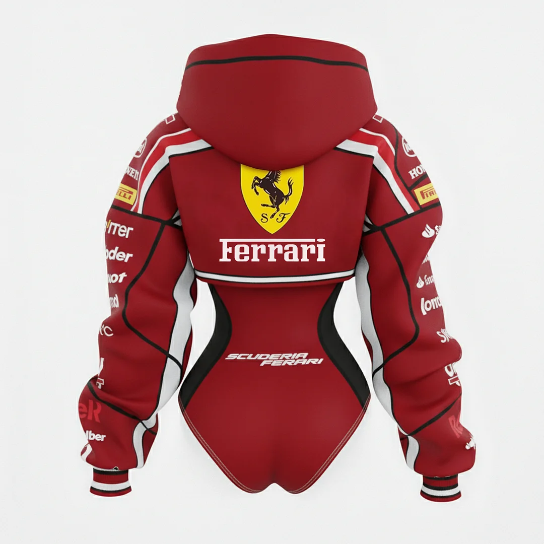 2026 New Women's Racing Team Logo Digital Print Irregular Cut Suit