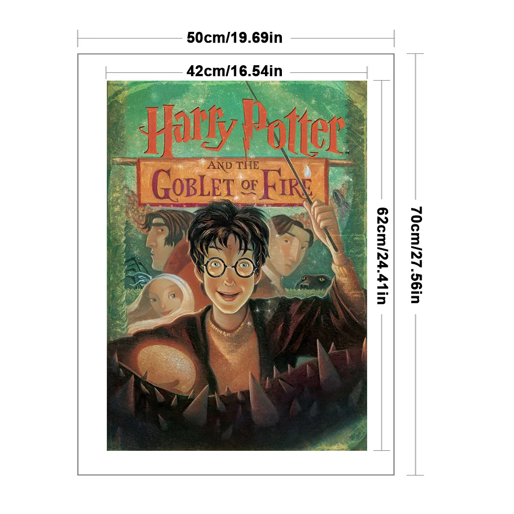 11CT Full Stamped Cross Stitch - Harry Potter Poster4(Canvas|50*70CM)