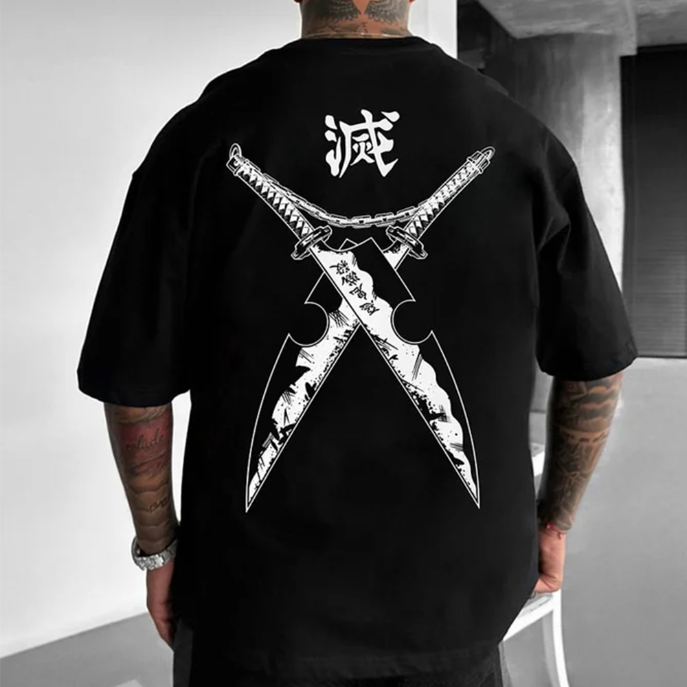 Unisex Anime Print T-Shirt
