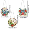 (US Local)3Pcs Acrylic Butterfly Dragonfly Fairy Diamond Painting Ornaments Pendant Kit